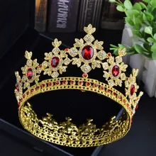 Стиль полный круг Простой славный невесты свадьба корона свадебное платье аксессуары