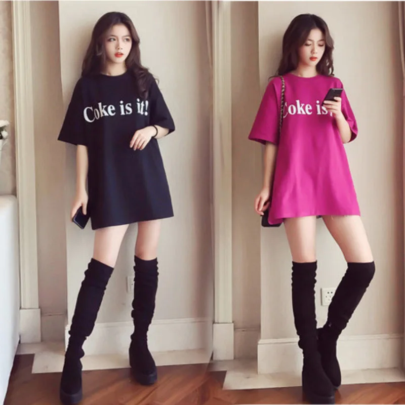 

2018 Autumn And Winter New Style Loose And Plus-sized WOMEN'S Dress Fat Mm plus Velvet Mid-length Printed Pullover Hoody Full Bo