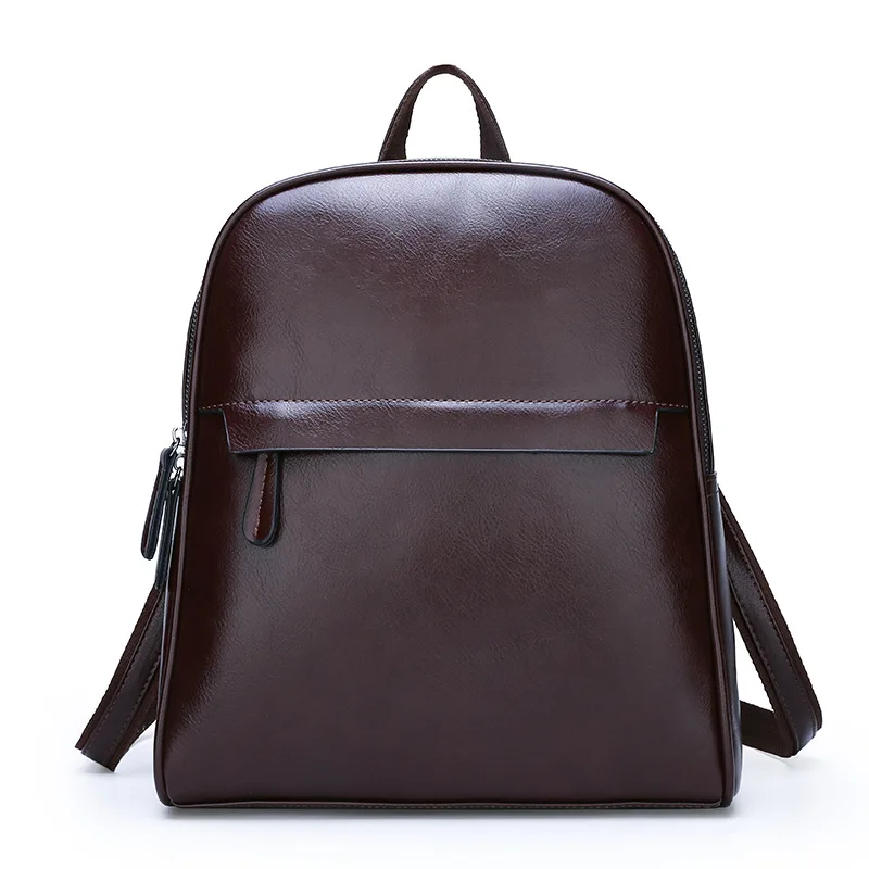 

Women's Backpack 2019 New Fashion Simple Double Shoulder Bag Designer PU Leather Luxury Travel Backpack Large Capacity Female