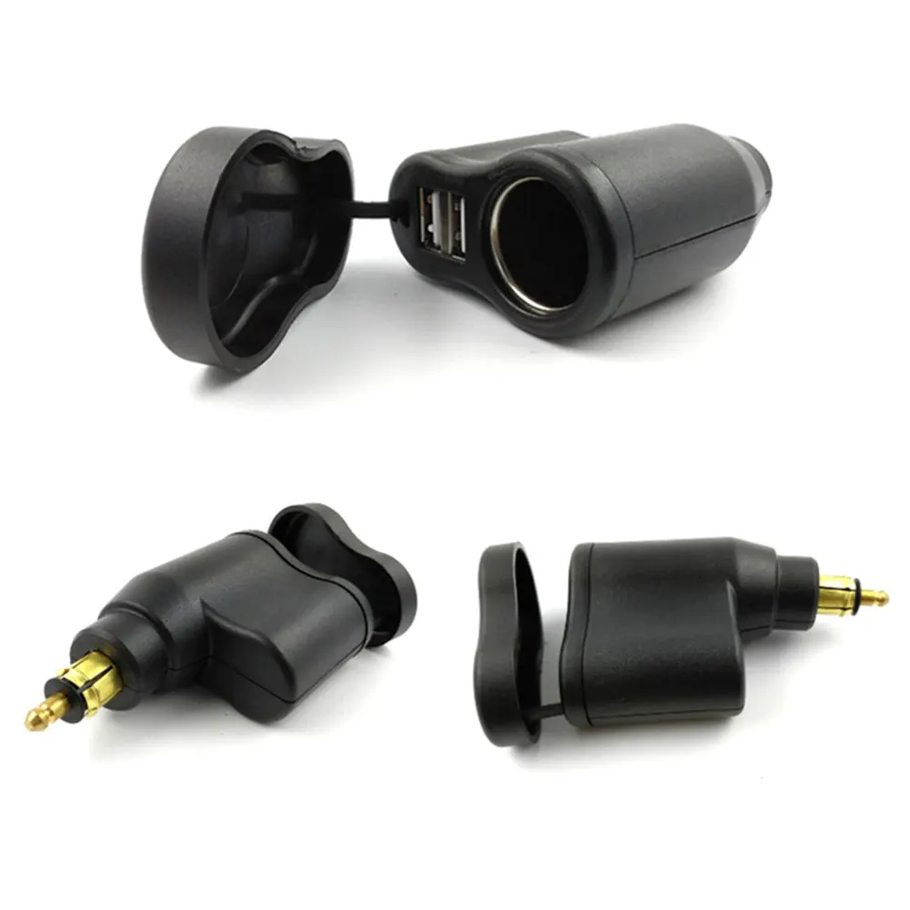 Адаптер для мотоцикла USB Зарядное устройство Dual Мощность usb Зарядное устройство гнездо для автомобильного прикуривателя для большинства 12-24V транспортных средств