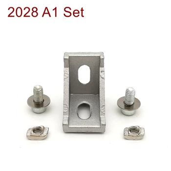 

2028 angle Bracket Sets for 2020 Aluminum Profile including nuts and screws bolts Aluminium profile accessories kits