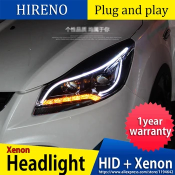 

Car Head Lamp Case For Ford Escape Headlights 2013-2015 Kuga LED Headlight DRL Lens Double Beam HID Xenon bi xenon lens Front