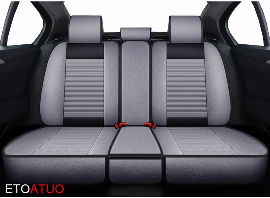 ETOATUO льняные универсальные чехлы для автомобильных сидений для Nissan Все модели note qashqai Almera Juke x-trail leaf Teana Tiida altima seat cover