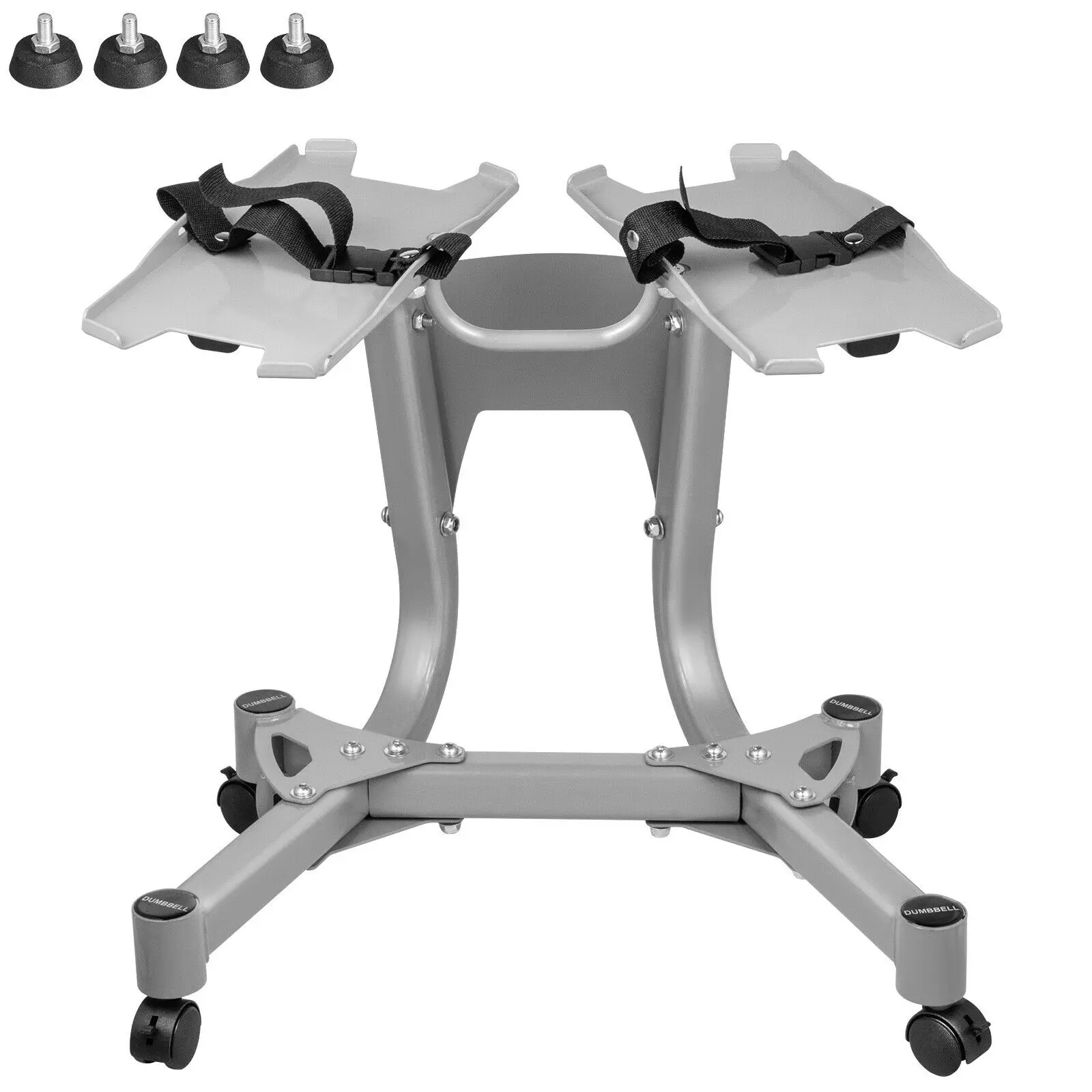 

SelectTech Adjustable Dumbbell Stand with Built-In Towel Rack Silver