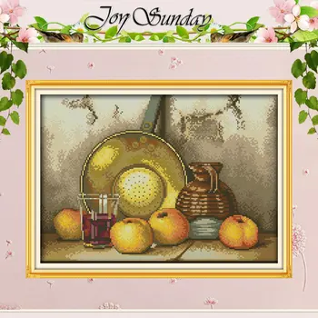 

Free Shipping Fruit (4) Painting Counted Cross Stitch wholesale Cross Stitch Set 11 14CT Cross Stitch Kits Embroidery Needlework