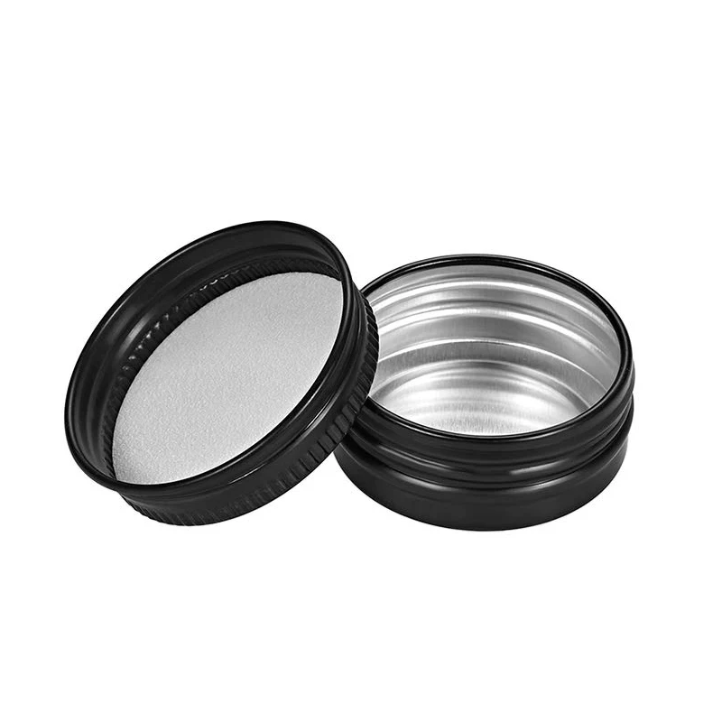 30 Stück Aluminium-Dosen (15 Ml, 4 Cm Durchmesser) – Mit Schraubdeckel, Für Lippenbalsam, Cremes, Proben (Schwarz)