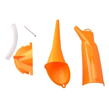 

Primary Case Oil Fill + Drip-Free Oil Filter Funnel Set U-shaped Motorcycle Oil Change Tool Replacement for Harley -Orange