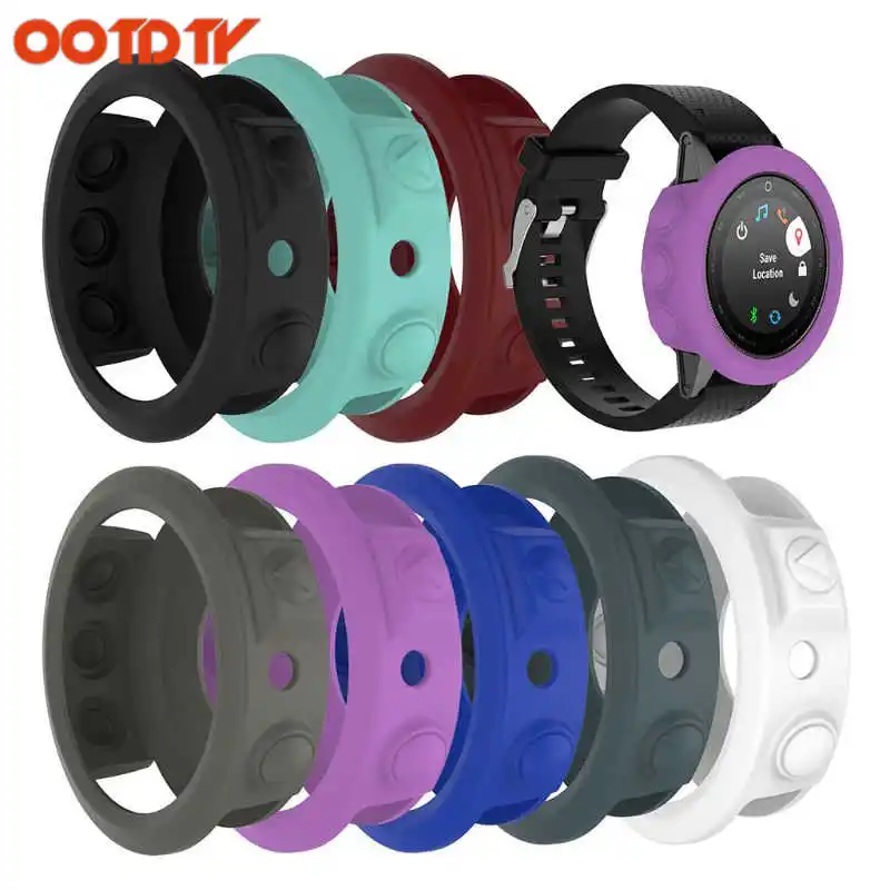OOTDTY 8 цветов Защитный силиконовый чехол для Garmin fenix 5 наручный браслет корпус часы