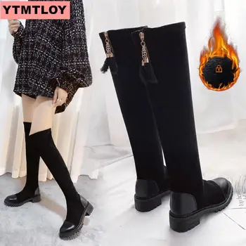 

2019 new high quality shoes ladies boots black over the knee boots sexy female autumn winter ladies thigh high boots