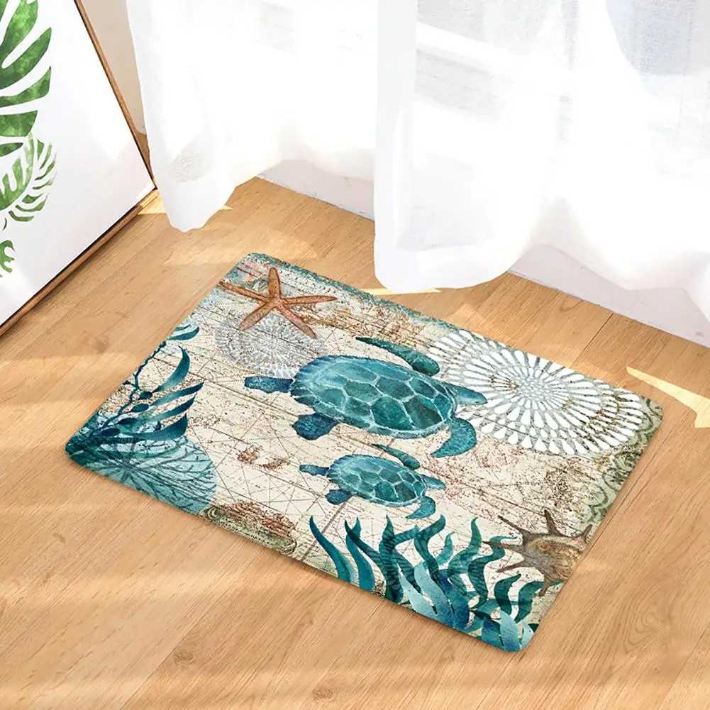 

Turtle/Octopus/Sea Horse Printed Doormat Non-slip Floor Rug Carpet Home Decor