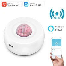 

Tuya Smart APP Control WiFi USB Power Motion Sensor Detector Wireless Battery PIR Detector Movement Sensor Alexa APP Routine Set