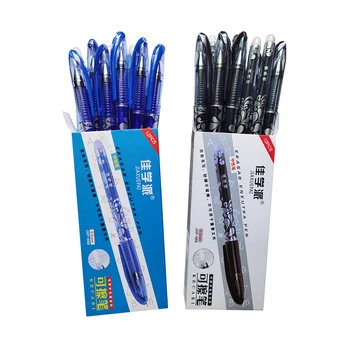 

12Pcs/Box Magic Ink Erasable Gel Pen 0.5mm Washable Handle Blue Black Ink Pens Gel Ink Pen Office School Writing Tool Stationery