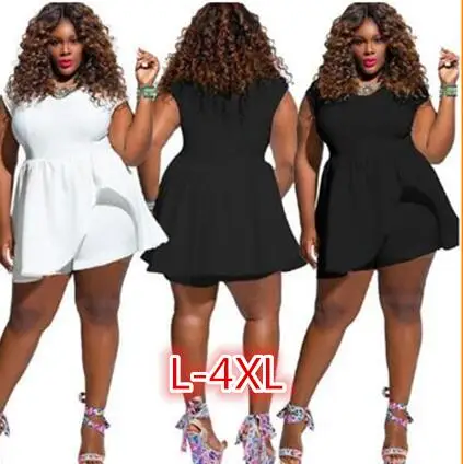 Mono holgado de manga corta para mujer, ropa de color liso, talla grande