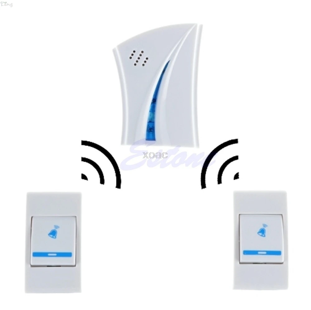 36 Music Melody Tune Wireless Door Bell Chime Receiver+2 Remote Control Button M05 dropship