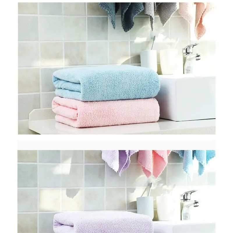 Thickened Bath Towels Hand Towel Polyester Brocade Coral Velvet Absorbent