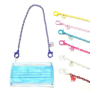 

Candy Color Cartoon Unicorn Acrylic Adjustable Length Mask Chain For Accessories Necklace Strap Holder Anti-lost Chain Lanyard