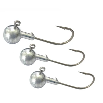 

45PCS / Set of Salt Water Freshwater Barbed Fish Hook Road Sub Hook Primary Color Lead Head Hook Kit with Box