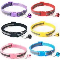 Nylon Pet Collar For Cat Dog Reflective Collar Anti-Lost Colorful Pet Supplies Adjustable Cat Collar Cat Necklace Pet Products 1