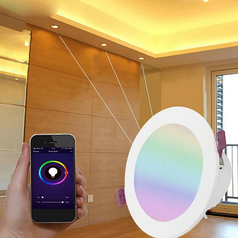 Wi-Fi Умный дом даунлайт Led Голосовое управление Дистанционное управление переключатель лампы работать с Alexa Google Home Homekit домашней