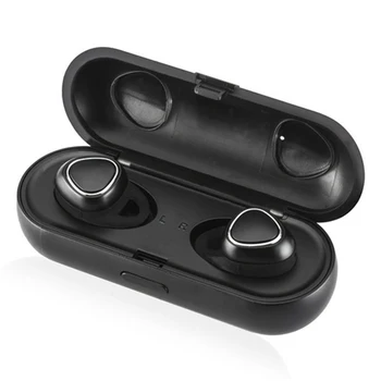 

New Arrival Bluetooth Earphone Wireless Stereo Gaming Earphones Cool Running Sport mini Headset With charging Bin Gift