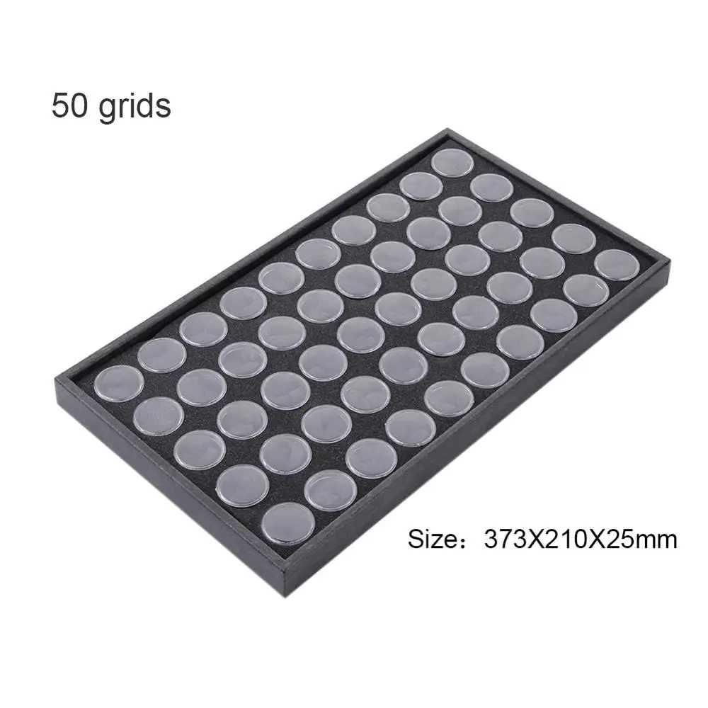 50 grids 50 слотов пустая коробка для хранения маникюра, Чехол-держатель для ногтей, Типсы для дизайна ногтей, ювелирные изделия, порошок, стразы, драгоценные камни, палочки, контейнер, инструменты для ногтей - Цвет: 50 grids