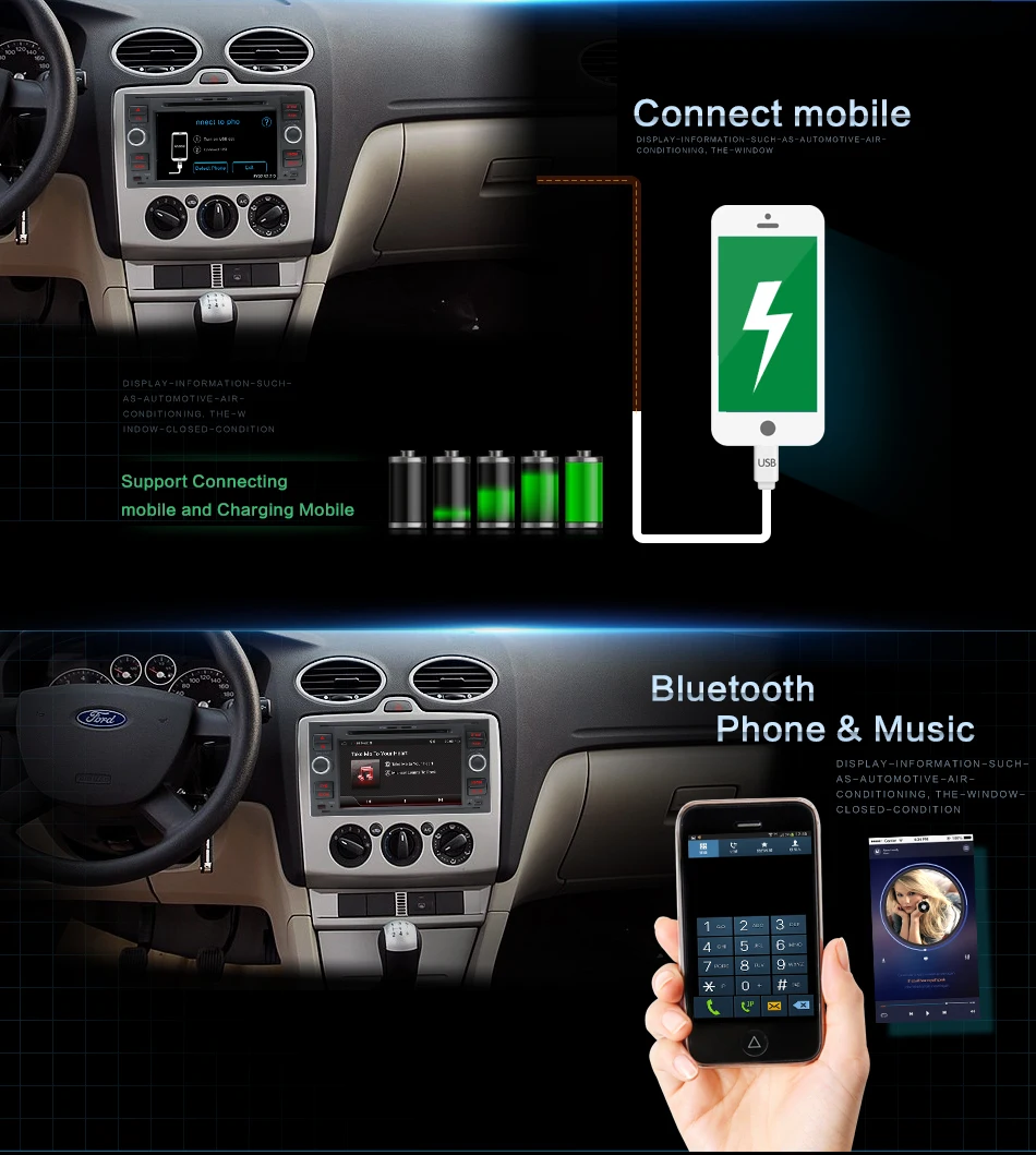 Excellent Boison Android 9.0 Car DVD GPS Navigation Player Stereo Radio Audio For Ford 2 Mondeo S C Max Fiesta Galaxy Connect Focus 8