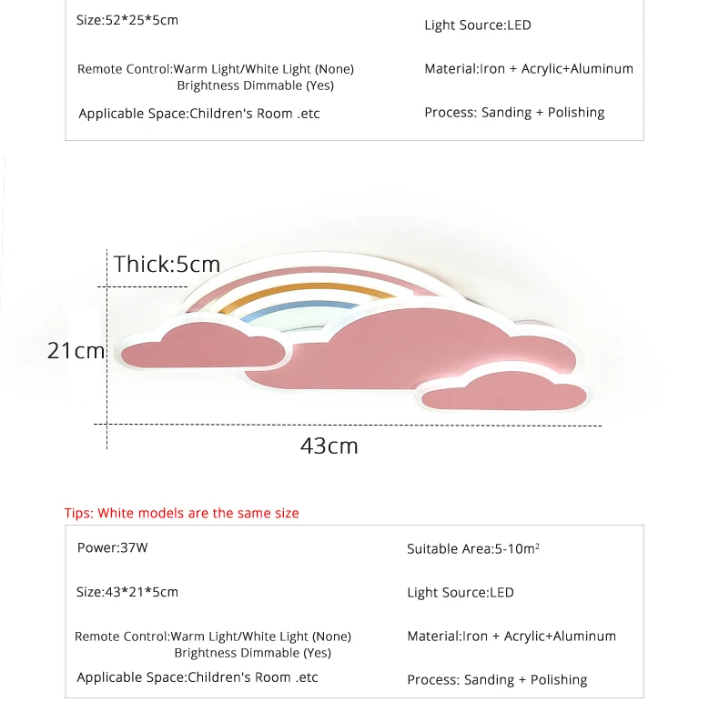 Современный светодиодный потолочный светильник в форме радужных облаков для детской комнаты розовый 220 В потолочный светильник для девочек белый светильник для спальни