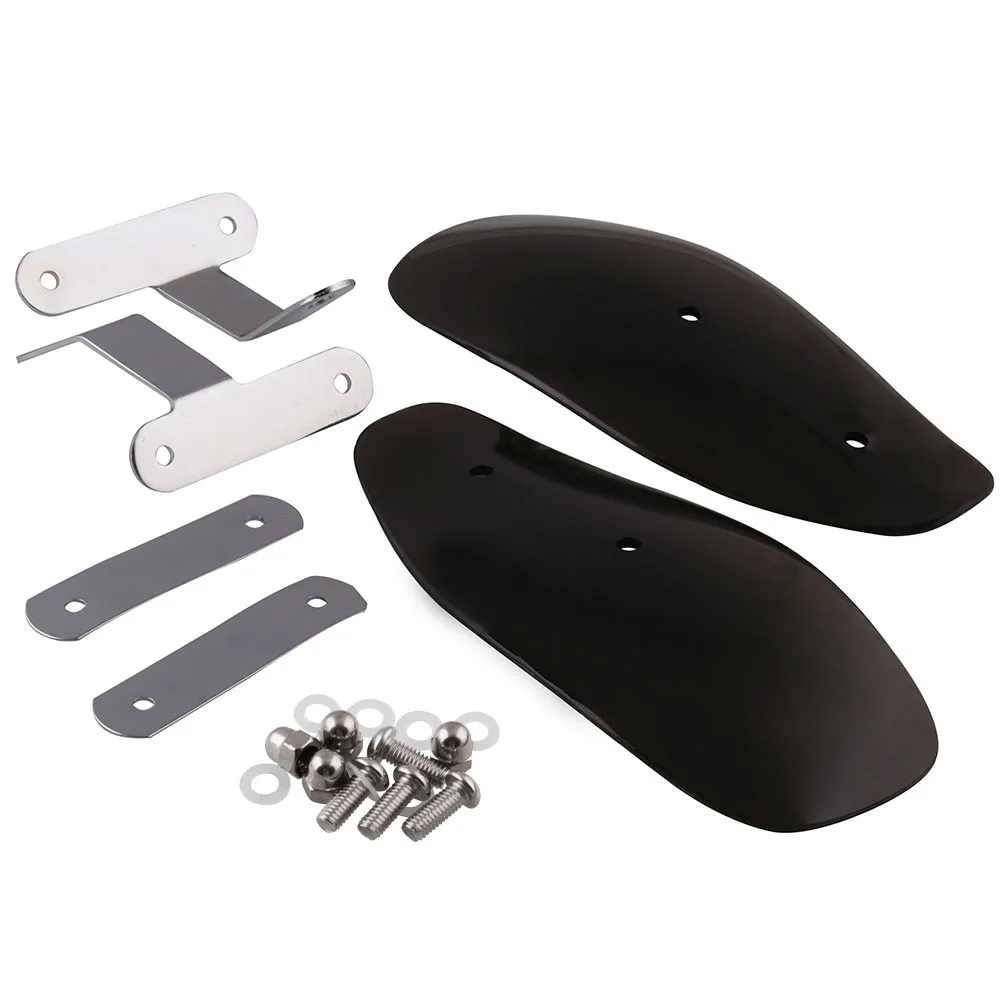 

2019 new 1 Pair Motorcycle accessory Hand Guards Wind Deflectors For Bikes/ Choppers/Crusiers black