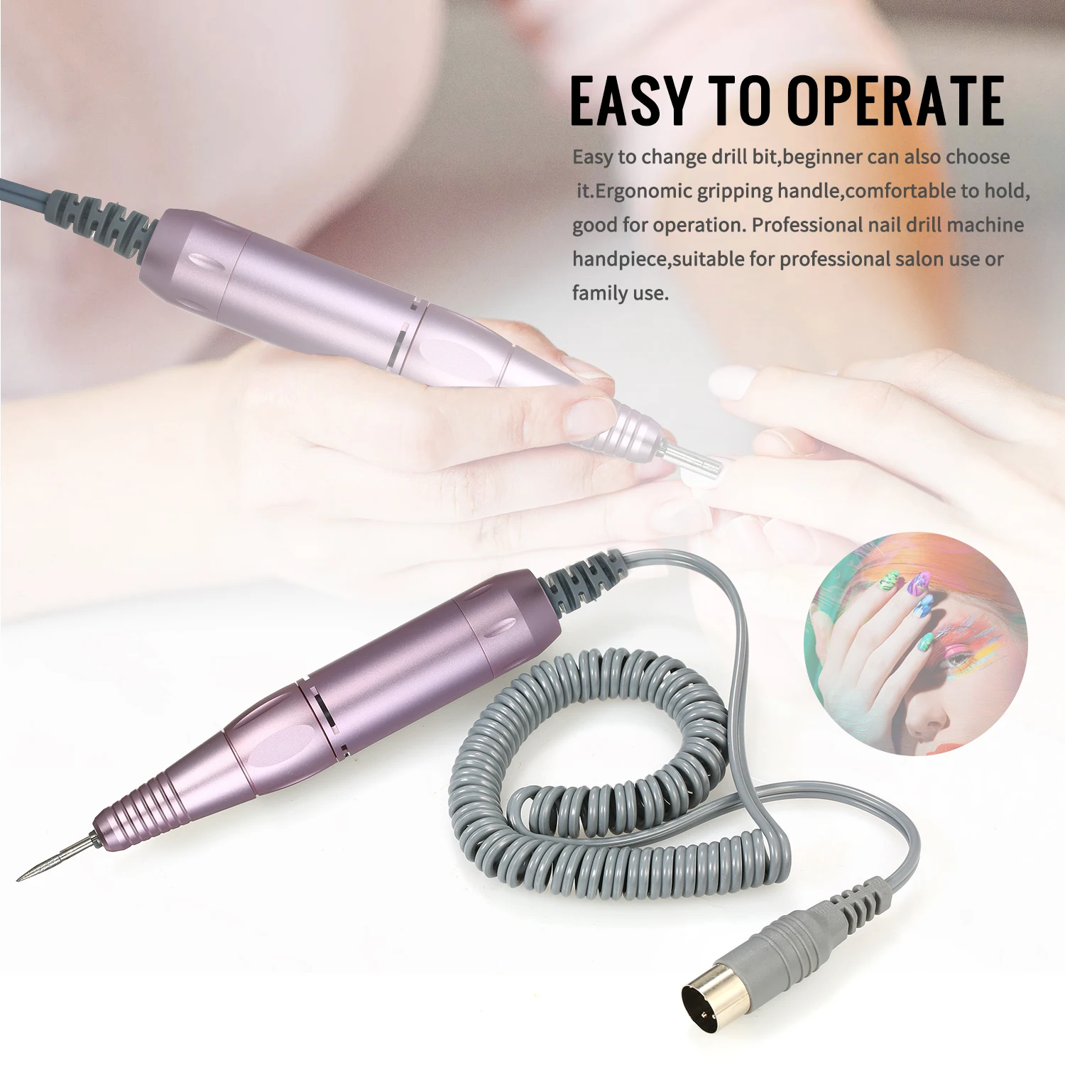 Профессиональная электрическая дрель для дизайна ногтей ручка пилка лака