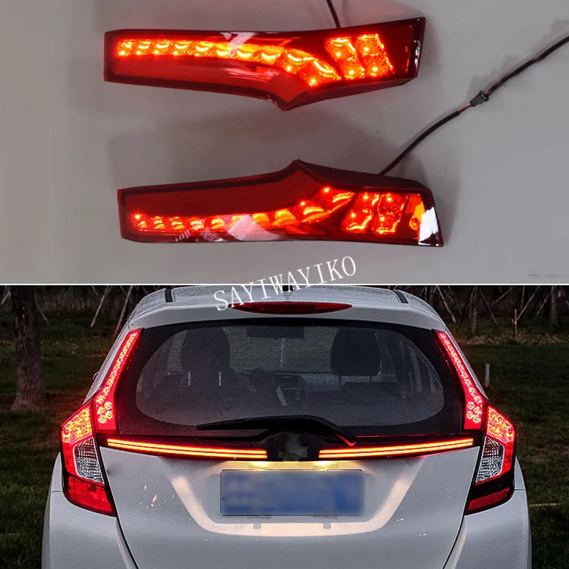 2 шт. для Honda Jazz Fit Автомобильный светодиодный задний фонарь задний бампер сигнальная лампочка авто лампа украшение лампы