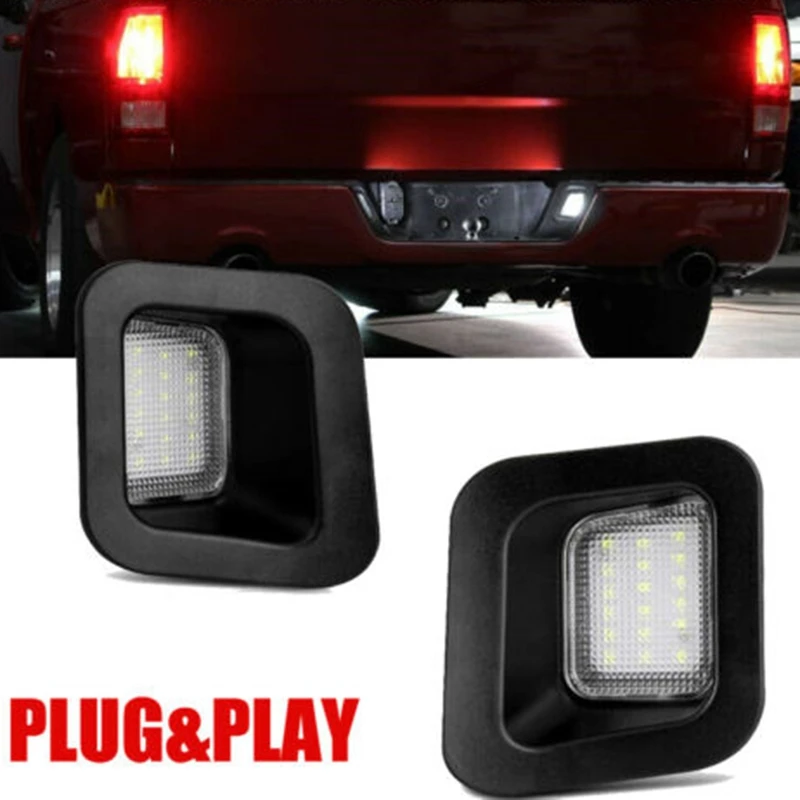 1 Pair Car LED License Plate Rear Bumper Light Lamps for Dodge Ram 1500 2500 3500 2003-2018 | Автомобили и мотоциклы