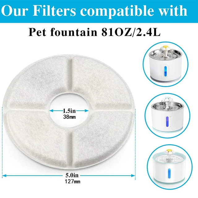 Replacement Filter For Cat Dog Water Drinking Fountain Activated Carbon Replaced Filters 4/8/12 PCS Fountain Dispenser Feeders 4