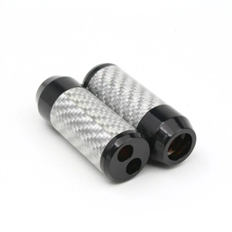 1PCS Carbon Fiber 1 Divided Into 2 Speaker Banana Plug Cable Wire Splitter Y Pant Boot Speaker Line Splitter Sleeve G1029