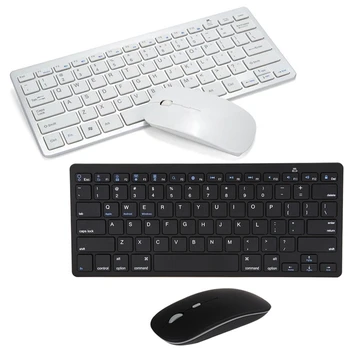 

2.4G Wireless Ultra Thin Full Size Silent Keyboard Mouse Set Universal for Notebook Laptop Desktop PC