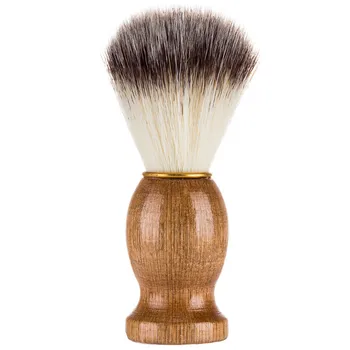 

1Pc Beauty Fashion Foundation Pro Pure Badger Hair Shaving Brush Wood Handle Best Shave Barber Black Hair Men's Shaving Brush