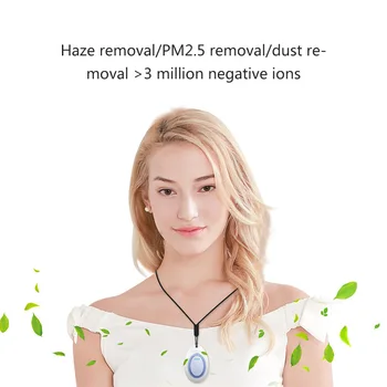 

Fashion Personal Wearable Air Purifier Necklace Mini Portable Air Freshener Ionizer Negative Ion Generator