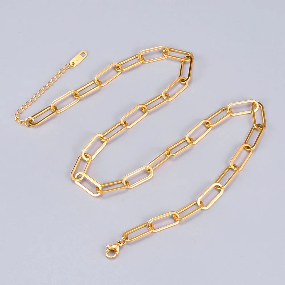 Amaiyllis 18k Gold Hip-Hop Pulloverkette Halskette Damen Modekette Choker Halskette Punk Schmuck 2020 – Detail 5