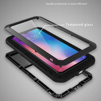 

Shockproof Metal Case For Xiaomi Mi 9 Mi9 Phone 360 Full Body Protective Outdoor Sport Shock Armor Cover Case On Xiaomi mi 9 Mi9