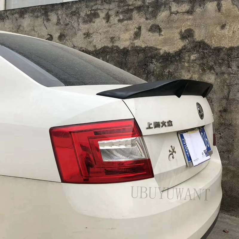 Подходит для Skoda Octavia- ABS/углеродное волокно внешний задний спойлер задний багажник загрузки крыло украшение автомобиля Стайлинг