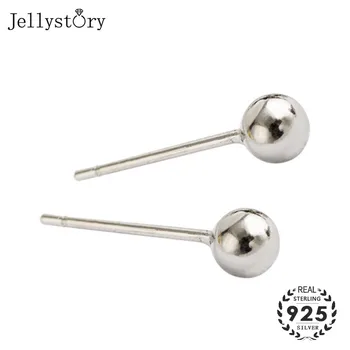 

Jellystory 925 Sterling Silver Stud Earrings for Women Simple Round shape Earring Fashion Jewelry Wedding Engagement Party Gift