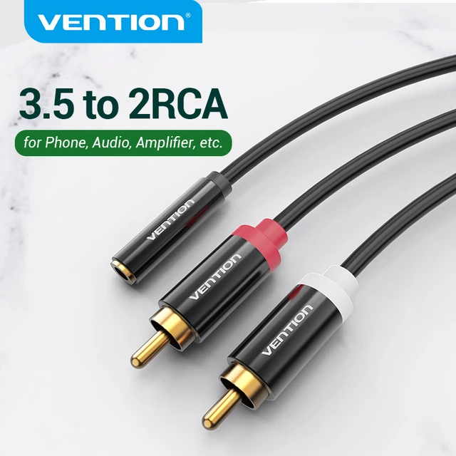 3.5 Mm 2 Male Rca Adapter Audio Stereo Cable  3.5 Mm Male Rca Splitter  Cable - Jack - Aliexpress