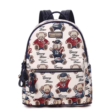 

Fashion Mini backpack school bags women Shoulder bag 2020 New Cartoon bear backpack Large capacity Travel backpack purse Bookbag