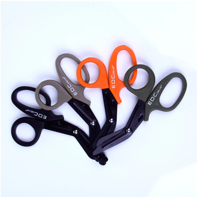 

EDC Military Standard EMT with Fine Tooth Survival Rescue Scissors Medical Care First Aid Canvas Scissors Field Survival Equipme