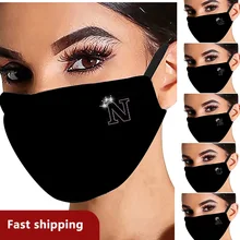 26 carta impressa máscara facial e-lement strass padrão dustproof boca caps feminino máscara protetora lavável reutilizável mondkapjes
