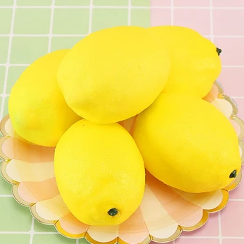 

CSS 20Pcs Foam Simulation Fake Lemon Fruit Artificial Vegetable Fruit Model House Kitchen Party Home Decoration Fruit Family Par