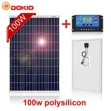 Dokio – panneau solaire en silicium polycristallin de 100W, 18V, dimensions 1012x660x30MM, batterie solaire de qualité supérieure, chine