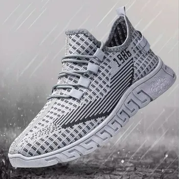 

2020 men's casual sports men's shoes fly knit breathable men running shoes street cool shoes
