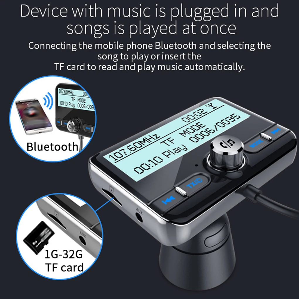 DAB цифровой радио ресивер FM-тюнер радио автомобиля Bluetooth 4,2 передатчик адаптер зарядного устройства FM DAV приемник FM/am тюнер цифрового вещания