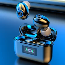 Bluetooth Wireless Headphones Waterproof Tws Sports with Mic Key-Control