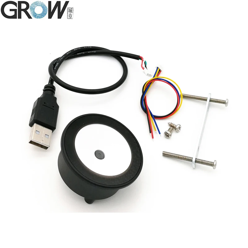 GROW GM73 небольшой круглый легко установка USB, UART 1D 2D считыватель штрих-кода считыватель